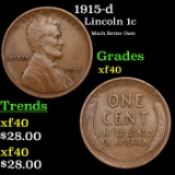 1915-d Lincoln Cent 1c Grades xf