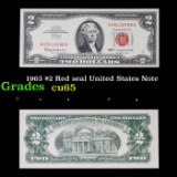 1963 $2 Red seal United States Note Grades Gem CU