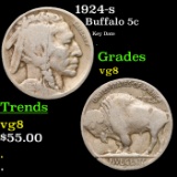 1924-s Buffalo Nickel 5c Grades vg, very good