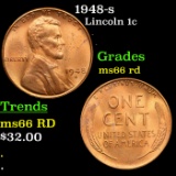 1948-s Lincoln Cent 1c Grades GEM+ Unc RD