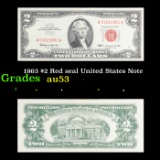 1963 $2 Red seal United States Note Grades Select AU