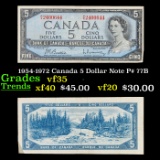 1954-1972 Canada 5 Dollar Note P# 77B Grades vf++