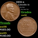 1931-s Lincoln Cent 1c Grades Choice AU/BU Slider