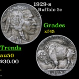 1929-s Buffalo Nickel 5c Grades xf+