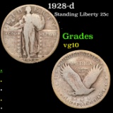 1928-d Standing Liberty Quarter 25c Grades vg+
