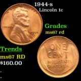 1944-s Lincoln Cent 1c Grades GEM++ Unc RD