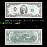 1976 $2 Green Seal Federal Reseve Note Grades Gem+ CU