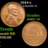 1944-s Lincoln Cent 1c Grades Gem+ Unc RD