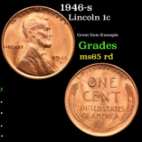 1946-s Lincoln Cent 1c Grades GEM Unc RD