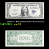 1935E $1 Blue Seal Silver Certificate Grades Select CU