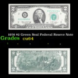 1976 $2 Green Seal Federal Reseve Note Grades Choice CU