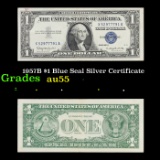 1957B $1 Blue Seal Silver Certificate Grades Choice AU