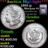 ***Auction Highlight*** 1891-p Morgan Dollar $1 Graded ms64+ By SEGS (fc)