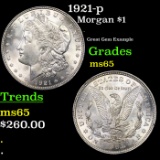 1921-p Morgan Dollar $1 Grades GEM Unc