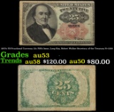 1870's US Fractional Currency 25c Fifth Issue, Long Key, Robert Walker Secretary of the Treasury Fr-