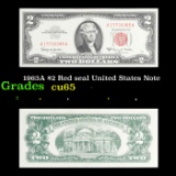 1963A $2 Red seal United States Note Grades Gem CU