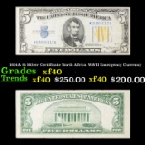 1934A $5 Silver Certificate North Africa WWII Emergency Currency Grades xf
