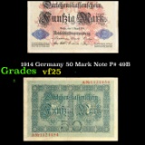 1914 Germany 50 Mark Note P# 49B Grades vf+