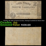 October 4th 1861 $2 North Carolina, Raleigh Confederate States Note Grades f+