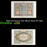 1920 Germany 100 Mark Note P# 96A Grades vf++