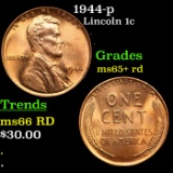 1944-p Lincoln Cent 1c Grades Gem+ Unc RD