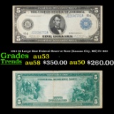 1914 $5 Large Size Federal Reserve Note (Kansas City, MO) Fr-882 Grades Select AU