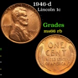 1946-d Lincoln Cent 1c Grades GEM+ Unc RB