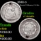 1841-o Seated Liberty Half Dime 1/2 10c Grades vf details