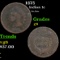 1875 Indian Cent 1c Grades g+