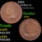 1881 Indian Cent 1c Grades xf+