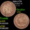 1864 CN Indian Cent 1c Grades xf+