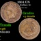 1864 CN Indian Cent 1c Grades vg details