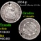 1854-p Seated Liberty Half Dime 1/2 10c Grades vf details