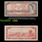 1961-1972 (1954 Modified Hair Issue) Canada 2 Dollars Banknote P# 76b, Sig. Beattie & Rasminsky Grad