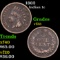 1862 Indian Cent 1c Grades vf++