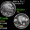 1913-s Ty I Buffalo Nickel 5c Grades f+