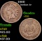 1860 Indian Cent 1c Grades vf++