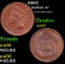 1883 Indian Cent 1c Grades Select AU