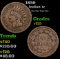 1859 Indian Cent 1c Grades vf+