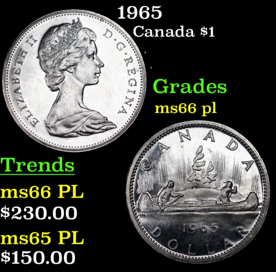 1965 Canada Dollar $1 Grades GEM+ UNC PL