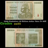2008 Zimbabwe 20 Billion dollar Note P# 86B Grades Choice AU