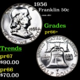 Proof 1956 Franklin Half Dollar 50c Grades GEM++ Proof
