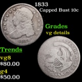 1833 Capped Bust Dime 10c Grades vg details