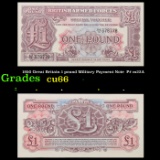 1950 Great Britain 1 pound Military Payment Note  P# m22A Grades Gem+ CU