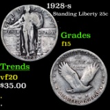 1928-s Standing Liberty Quarter 25c Grades f+