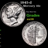 1945-d Mercury Dime 10c Grades Choice AU/BU Slider