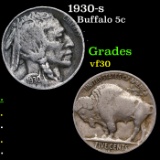 1930-s Buffalo Nickel 5c Grades vf++