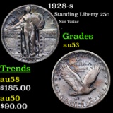 1928-s Standing Liberty Quarter 25c Grades Select AU