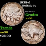 1938-d Buffalo Nickel 5c Grades Choice AU/BU Slider