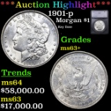 ***Auction Highlight*** 1901-p Morgan Dollar $1 Graded ms63+ BY SEGS (fc)